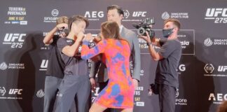 Pierwsze spotkanie twarzą w twarz Jędrzejczyk z Zhang przed UFC 275 (WIDEO) jędrzejczyk zhang