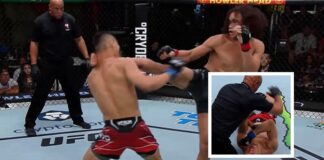 Brutalny nokaut wysokim kopnięciem na UFC Vegas 59. Przeciwnik padł niczym rażony piorunem (WIDEO)