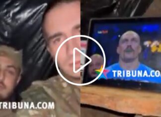 Zobacz nagranie przedstawiające ukraińskich żołnierzy oglądających walkę Usyka w okopach (WIDEO)