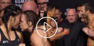 Intensywnie podczas ostatnich spotkań twarzą w twarz przed UFC 278 z udziałem Marcina Tybury (WIDEO)
