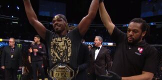 Zapowiedź walki Jon Jones vs Ciryl Gane na UFC 285 o pas mistrza pojawiła się na hali T-Mobile Arena jon jones zmarnowane talenty mma