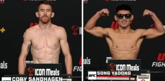 UFC Vegas 60: Sandhagen vs Song – wideo oraz wyniki ważenia