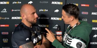 Konrad Karwat po wygranej z Radkiem Słodkiewiczem na HIGH League 4