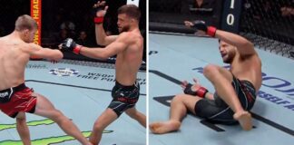 Ogromny pech Calvina Kattara. Arnold Allen wygrywa walkę wieczoru UFC przez kontuzję rywala (WIDEO)