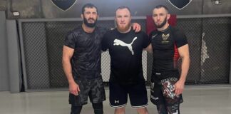 Ibragim Chuzigaev na treningach z Mamedem Khalidovem w Olsztynie ibragim chuzhigaev mamed khalidov