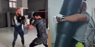 Szybkość na tarczach i trening z manekinem. Mamed i Pudzian szykują się do boju (WIDEO) mamed pudzian