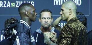 Pierwsze spotkanie twarzą w twarz Adesanyi i Pereiry przed UFC 281 (WIDEO)
