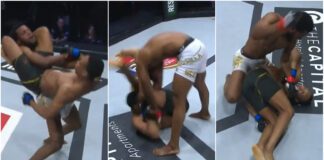 Po slamie, rywal uderzył się własnym kolanem. Unikalne zakończenie walki na EFC 99 (WIDEO)