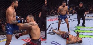 UFC 281: Gutierrez znokautował Edgara latającym kolanem! Bolesny koniec kariery legendy MMA (WIDEO) ufc 281 gutierrez frankie edgar