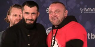 Jest napięcie! Mamed Khalidov i Mariusz Pudzianowski twarzą w twarz przed walką na XTB KSW 77