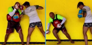 Piekielne ciosy czołowej słomkowej UFC. Jęczący trener padł na matę z grymasem bólu (WIDEO)