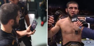 Khabib Nurmagomedov gratuluje Islamowi Makhachevowi po UFC 284 (WIDEO)