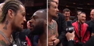 Kłótnia w oktagonie Sterlinga z O’Malleyem na UFC 288. Dvalishvili zabrał kurtkę „Sugara” (WIDEO)
