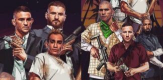 GTA: UFC 291 – fanowski plakat gali z udziałem Jana Błachowicza, w klimacie kultowej gry