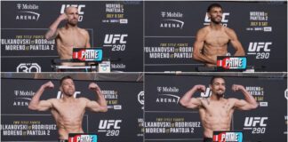 UFC 290: Volkanovski vs Rodriguez – wyniki ważenia