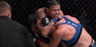UFC Vegas 77: Widowiskowe poddanie w stójce! Mayra Bueno Silva udusiła Holly Holm (WIDEO) ufc bueno silva holm
