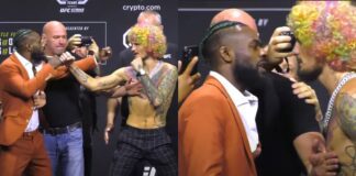 Intensywnie podczas pierwszych spotkań twarzą w twarz przed galą UFC 292 (WIDEO)