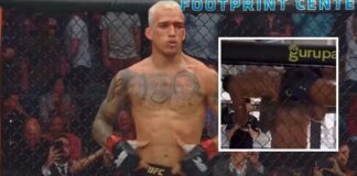 Charles Oliveira wyrzuca sparingpartnera poza klatkę podczas przygotowań do walki o pas (WIDEO)
