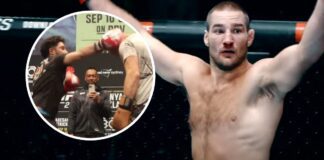 Typowy Sean Strickland. „Tarzan” trafiany przez fana na treningu medialnym przed UFC 293 (WIDEO)