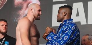 Francis Ngannou twarzą w twarz z Tysonem Furym oraz… jego ojcem przed debiutem w boksie (WIDEO)