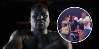 Francis Ngannou na otwartym treningu przed debiutem w boksie przeciwko Tysonowi Fury’emu (WIDEO)