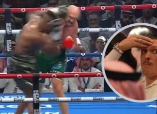 Oleksandr Usyk reaguje na nokdaun w walce Francisa Ngannou i Tysona Fury’ego (WIDEO)