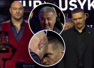 Sylvester Stallone na pierwszym spotkaniu twarzą w twarz Fury’ego z Usykiem (WIDEO)
