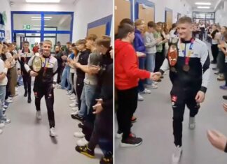 Piękne powitanie Fabiana Urbańskiego. Pierwszy w historii mistrz świata kadetów w boksie!