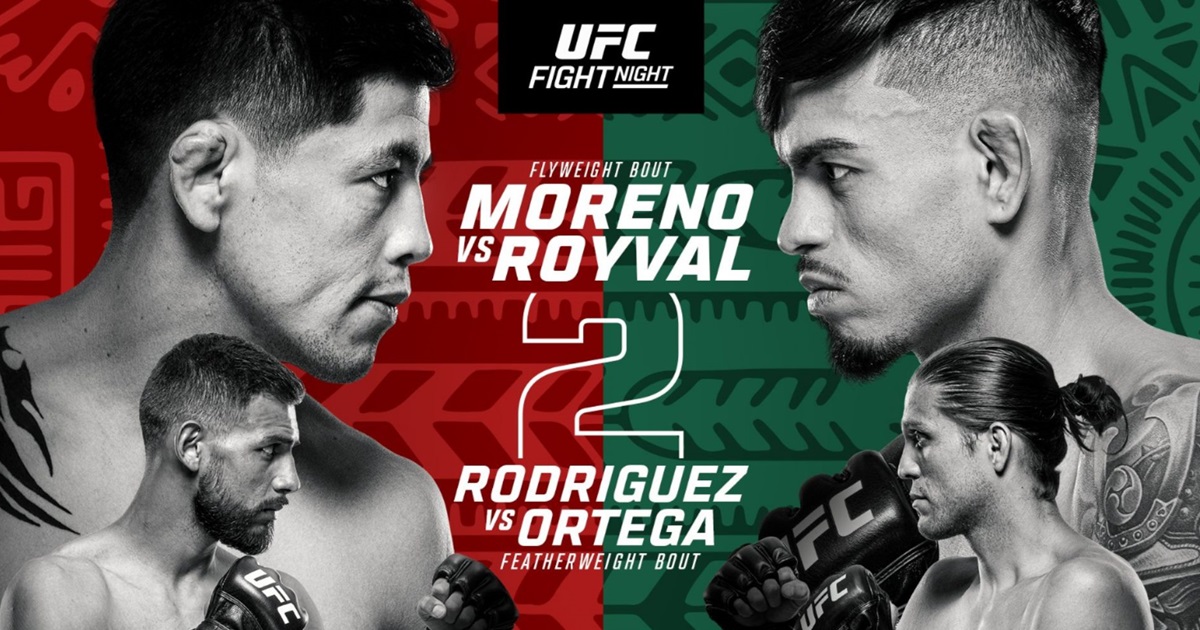 Plakat UFC moreno vs roycal 2 wyniki