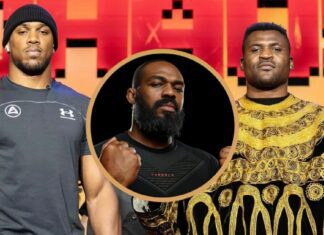Jon Jones wskazuje zwycięzcę walki Francisa Ngannou z Anthonym Joshuą