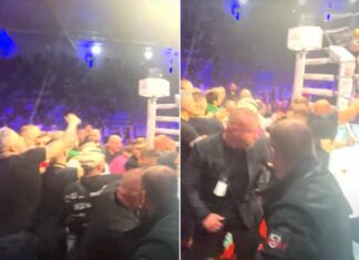 WIDEO: Jest nagranie z hali po skandalu z Sianosem. Latające wiadra, krzesła i wyzwiska