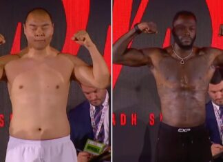 Zhilei Zhang cięższy ponad 30 kilogramów od Deontay’a Wildera! Kolosalna różnica wagi