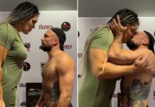 Craig Jones pocałował Gabi Garcię podczas spotkania twarzą w twarz przed ich walką w grapplingu (WIDEO)