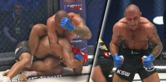 Szybkie zwycięstwo Sergiusza Zająca! Kleber Silva odklepał po uderzeniach łokciem w parterze (WIDEO) ksw 97 zajac silva