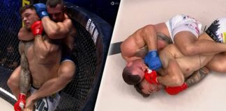 Marcin Wójcik leżał na deskach, ale odwrócił losy starcia i udusił Damiana Piwowarczyka! (WIDEO) ksw 98 wojcik piwowarczyk
