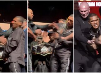 Chris Eubank Jr. rozbił jajko na głowie Conora Benna podczas spotkania twarzą w twarz (WIDEO)