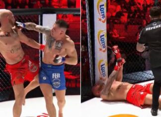 Potężny nokaut backfistem w kickboxingu w małych rękawicach na FEN 58! (WIDEO)