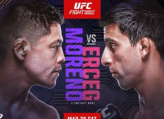 UFC on ESPN 64: Moreno vs Erceg – karta walk, informacje o transmisji gali