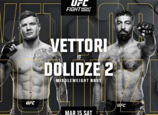 UFC Fight Night 254: Vettori vs Dolidze 2 – karta walk, informacje o transmisji gali
