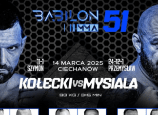 Babilon MMA 51: Kołecki vs Mysiala – karta walk, informacje o transmisji gali