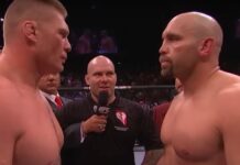 Lesnar vs Carwin. UFC przypomina pamiętną batalię na szczycie wagi ciężkiej (WIDEO)