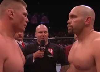 Lesnar vs Carwin. UFC przypomina pamiętną batalię na szczycie wagi ciężkiej (WIDEO)
