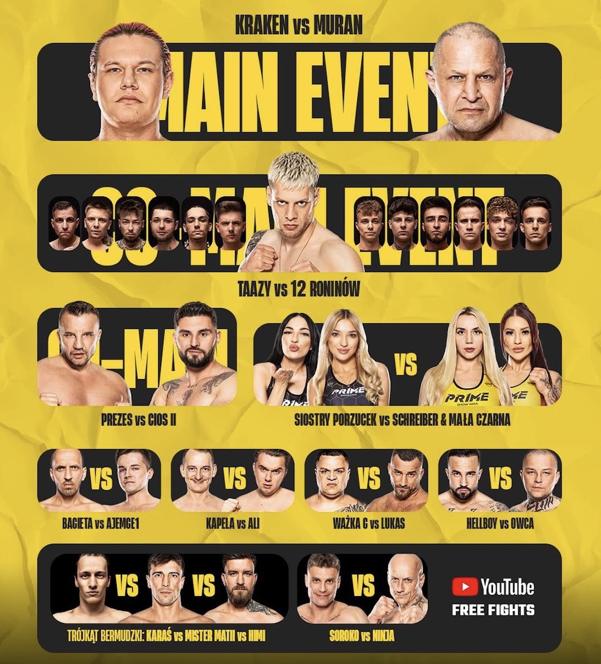 PRIME SHOW MMA 12 – wyniki na żywo i transmisja darmowych walk od godziny 19:30
