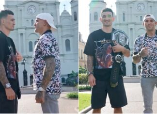 Max Holloway i Dustin Poirier twarzą w twarz przed trzecim starciem w oktagonie UFC (WIDEO)