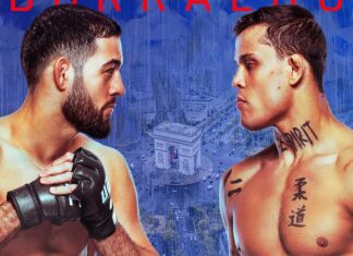 Oficjalny plakat promujący wrześniową galę UFC we Francji