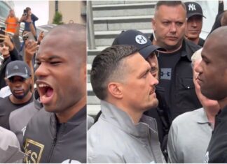 Stoicki Usyk i krzyki Duboisa. Spotkanie twarzą w twarz bokserów przed rewanżem (WIDEO)