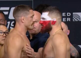 Michał Oleksiejczuk twarzą w twarz z Geraldem Meerschaertem przed UFC 319 (WIDEO)