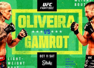 Oficjalny plakat i karta walk gali UFC Fight Night: Oliveira vs Gamrot w Brazylii