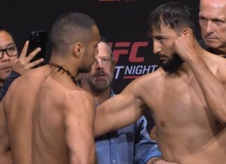 Spotkania twarzą w twarz oraz wyniki ważenia przed galą UFC w Australii
