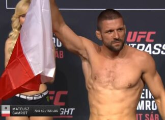 „Dajcie mu kogoś z czołowej piątki” UFC komentuje awans Mateusza Gamrota
